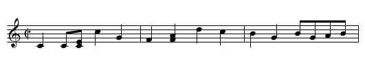 Old Virge - staff notation