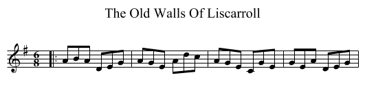 Old Walls Of Liscarroll, The  - staff notation