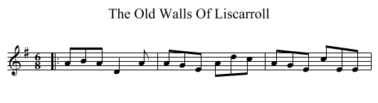 Old Walls Of Liscarroll, The  - staff notation