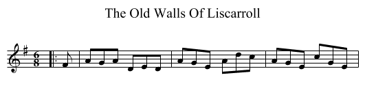 Old Walls Of Liscarroll, The  - staff notation
