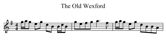 Old Wexford, The  - staff notation
