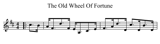 Old Wheel Of Fortune, The  - staff notation
