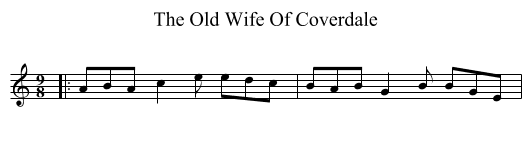 Old Wife Of Coverdale, The  - staff notation