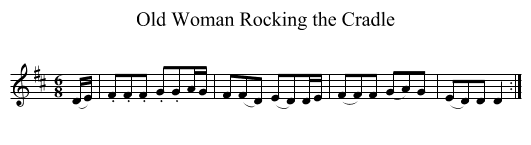 Old Woman Rocking the Cradle - staff notation