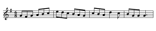 Old Woman Tossed Up - staff notation