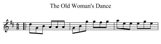 Old Woman's Dance, The  - staff notation