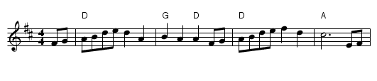 Olde Tyme Quadrille - staff notation
