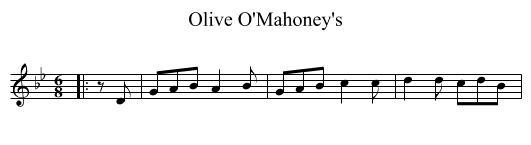 Olive O'Mahoney's - staff notation
