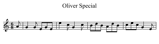 Oliver Special - staff notation