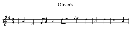 Oliver's - staff notation