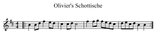 Olivier's Schottische - staff notation
