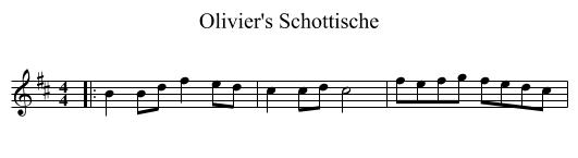 Olivier's Schottische - staff notation