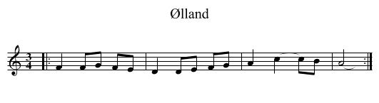Ølland - staff notation