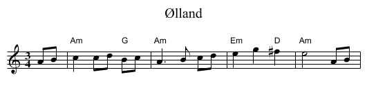 Ølland - staff notation