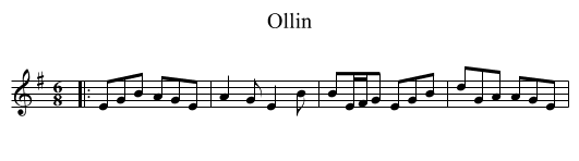 Ollin - staff notation