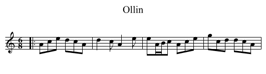 Ollin - staff notation