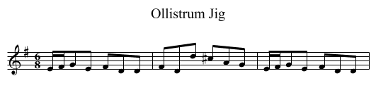 Ollistrum Jig - staff notation