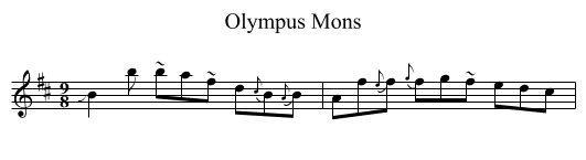 Olympus Mons - staff notation