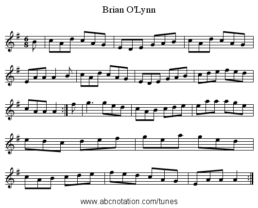 O'Lynn, Brian - staff notation