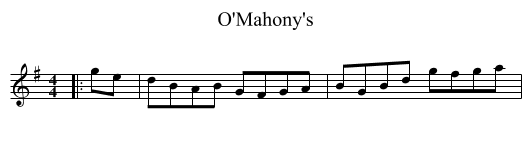 O'Mahony's - staff notation