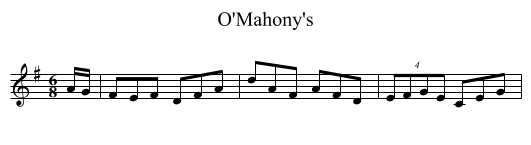 O'Mahony's - staff notation