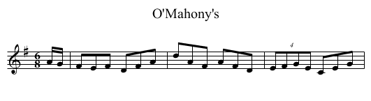 O'Mahony's - staff notation