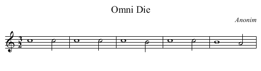 Omni Die - staff notation