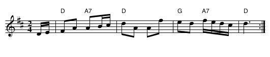 On a Bank of Flowers [D] - staff notation