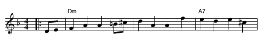 On a Bank of Flowers - staff notation
