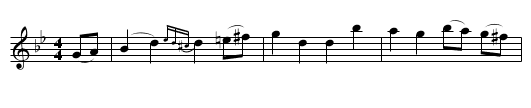 On a Bank of Flowers - staff notation
