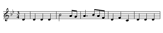 On a cold winter's day - staff notation