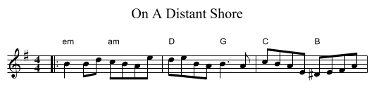 On A Distant Shore - staff notation