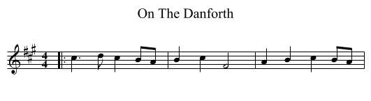 On The Danforth - staff notation