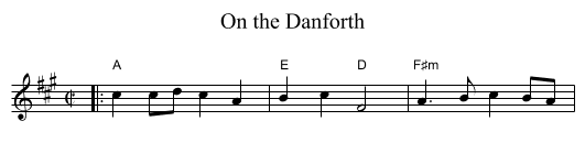 On the Danforth - staff notation