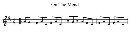 On The Mend - staff notation