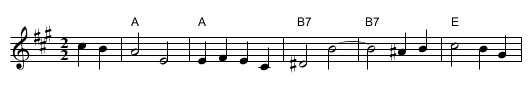 On the Trail of the Lonesome Pine - staff notation