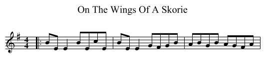 On The Wings Of A Skorie - staff notation