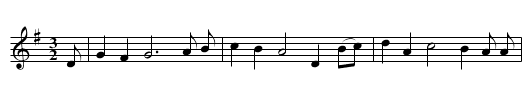 Once I courted - staff notation