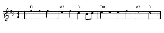 Once I Loved A Maiden Fair - staff notation