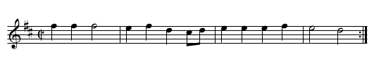 Once I loved a Maiden Fair - staff notation