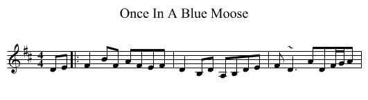 Once In A Blue Moose - staff notation