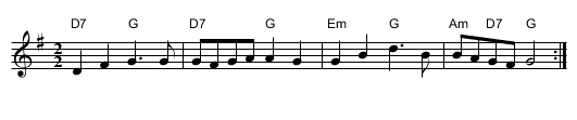 Once In Royal David's City - staff notation