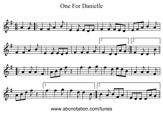 One For Danielle - staff notation