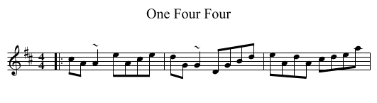One Four Four - staff notation