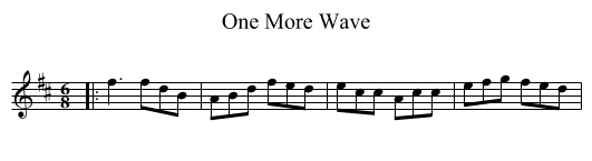 One More Wave - staff notation