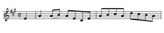 One Of The Boys  (hornpipe)   1747 - staff notation