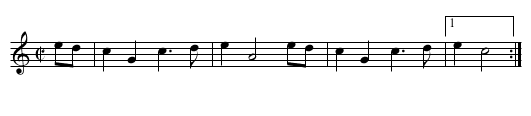 One Winking Eye, The - staff notation