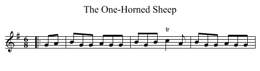 One-Horned Sheep, The  - staff notation
