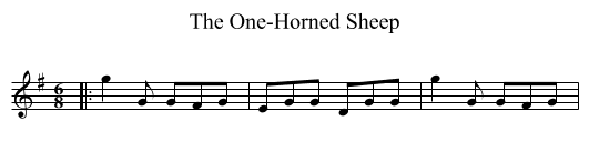 One-Horned Sheep, The  - staff notation