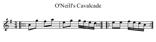 O'Neill's Cavalcade - staff notation